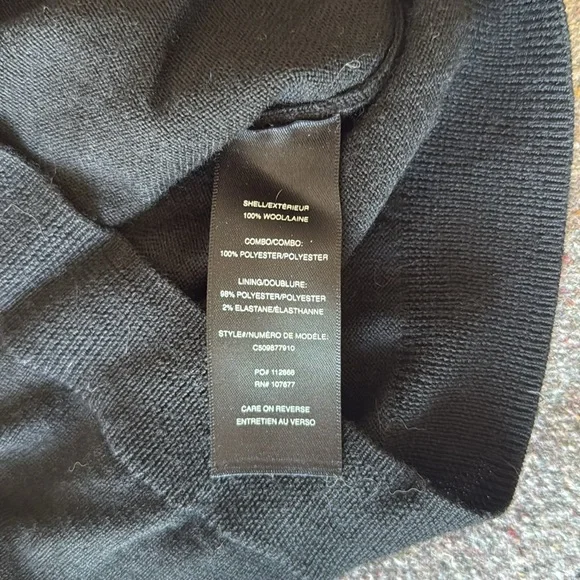 Alice + Olivia Black 100% Wool Sweater with Removable Lace Accents (Size S) - Picture 3 of 13